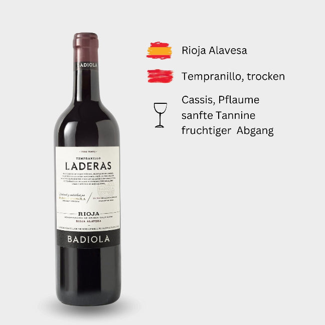 BADIOLA, "Laderas", 2018, Rioja, Spanien mit Kurzbeschreibung