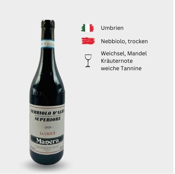 Fratelli Manera, "Nebbiolo d'Alba Superiore La Croce", 2020, Piemont, Italien mit Beschreibung