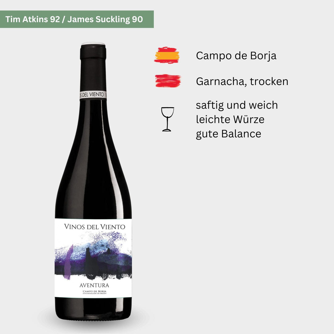 Vinos del Viento, "Aventura", 2022, Vinos del Viento, Campo de Borja, Spanien mit Beschreibung